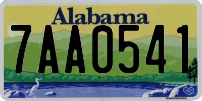 AL license plate 7AA0541