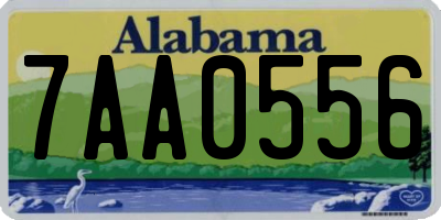 AL license plate 7AA0556