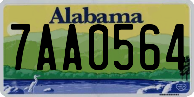 AL license plate 7AA0564