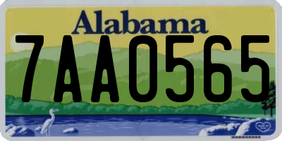 AL license plate 7AA0565