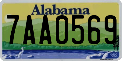 AL license plate 7AA0569