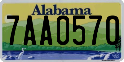 AL license plate 7AA0570