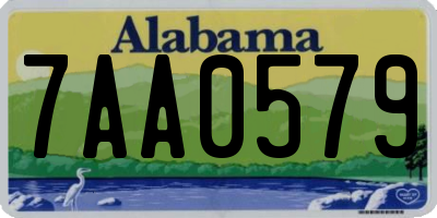 AL license plate 7AA0579