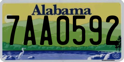 AL license plate 7AA0592