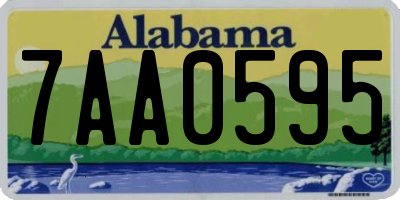 AL license plate 7AA0595