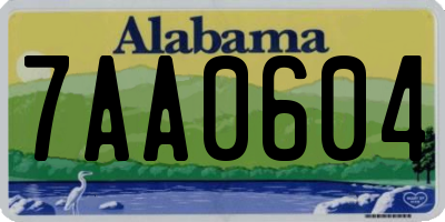 AL license plate 7AA0604