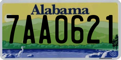 AL license plate 7AA0621