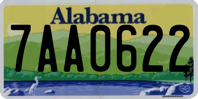AL license plate 7AA0622