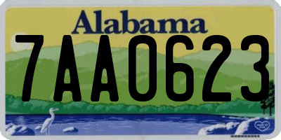 AL license plate 7AA0623