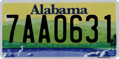 AL license plate 7AA0631