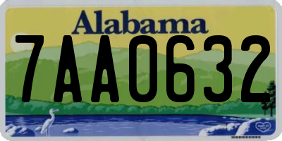 AL license plate 7AA0632