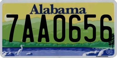 AL license plate 7AA0656