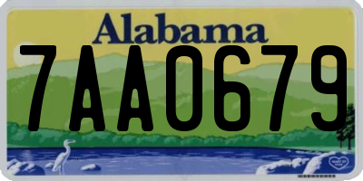 AL license plate 7AA0679