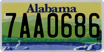 AL license plate 7AA0686