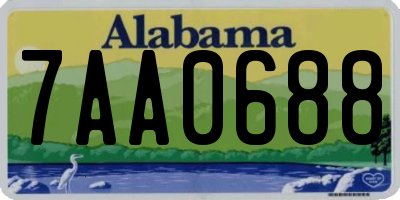AL license plate 7AA0688