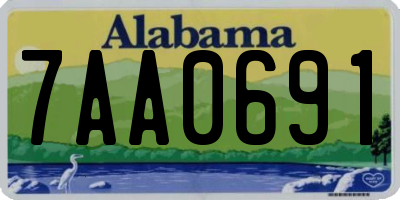 AL license plate 7AA0691