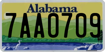 AL license plate 7AA0709