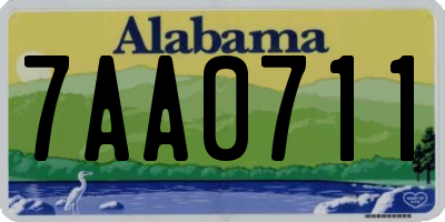AL license plate 7AA0711