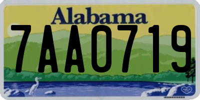 AL license plate 7AA0719