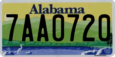 AL license plate 7AA0720
