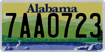 AL license plate 7AA0723