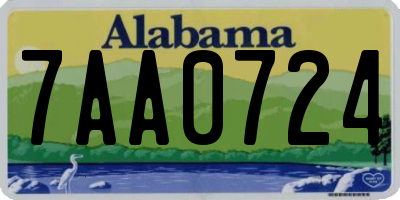 AL license plate 7AA0724