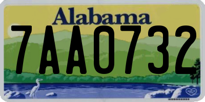 AL license plate 7AA0732
