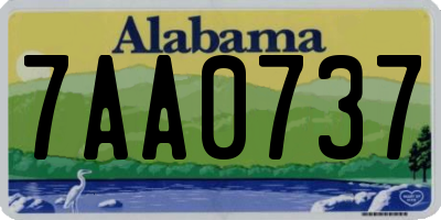 AL license plate 7AA0737