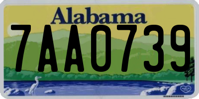 AL license plate 7AA0739
