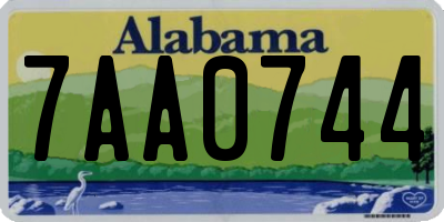 AL license plate 7AA0744