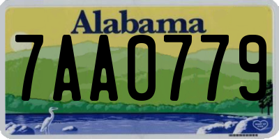 AL license plate 7AA0779