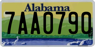 AL license plate 7AA0790