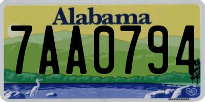 AL license plate 7AA0794