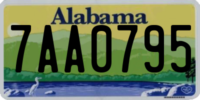 AL license plate 7AA0795