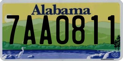 AL license plate 7AA0811