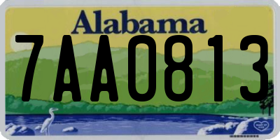 AL license plate 7AA0813