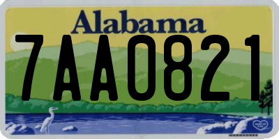 AL license plate 7AA0821