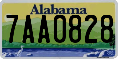 AL license plate 7AA0828
