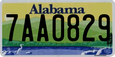 AL license plate 7AA0829