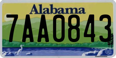 AL license plate 7AA0843