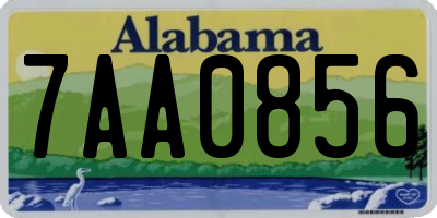 AL license plate 7AA0856