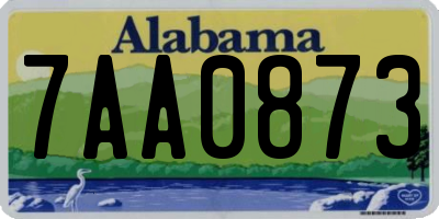 AL license plate 7AA0873