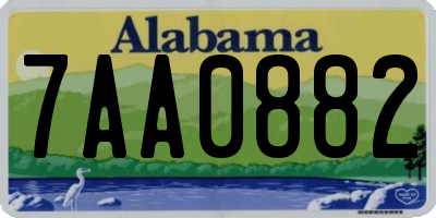 AL license plate 7AA0882