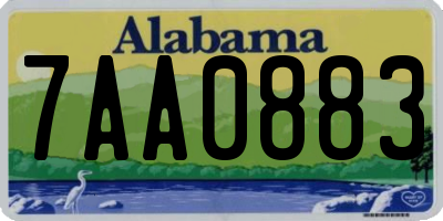 AL license plate 7AA0883