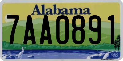 AL license plate 7AA0891
