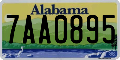 AL license plate 7AA0895