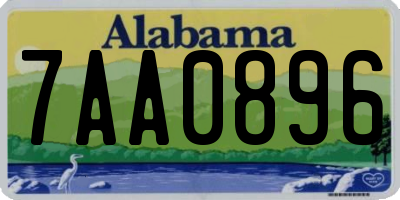 AL license plate 7AA0896