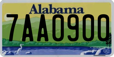 AL license plate 7AA0900