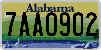 AL license plate 7AA0902