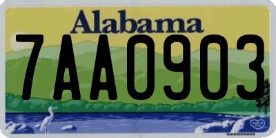 AL license plate 7AA0903